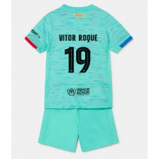 Barcelona Vitor Roque #19 Tredjedraktsett Barn 2023-24 Kortermet (+ korte bukser)